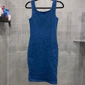 Stretchy denim dress